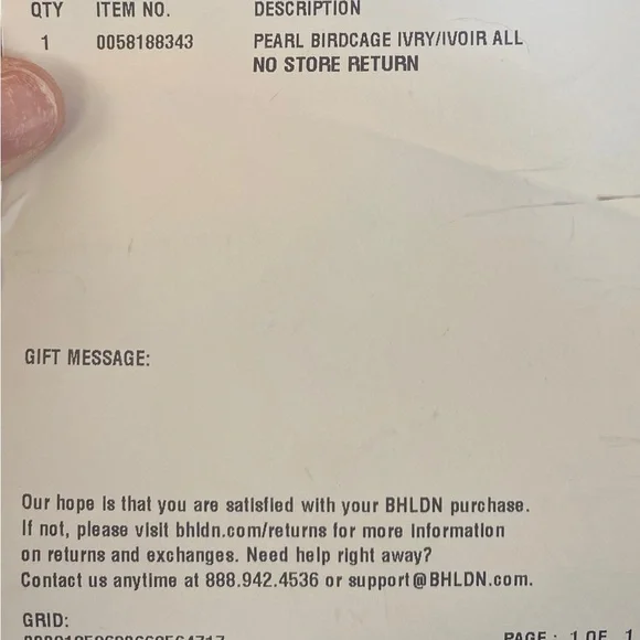 BHLDN Pearl-Embellished Ivory Birdcage Veil - Picture 5 of 5